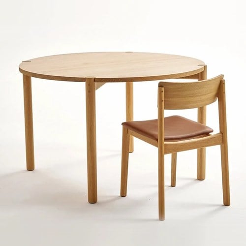 丹麥Tolv Cove圓形糖錠餐桌 (橡木、120公分)