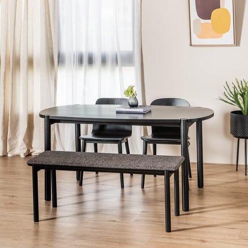 丹麥Tolv Cove橢圓型膠囊餐桌 (黑)