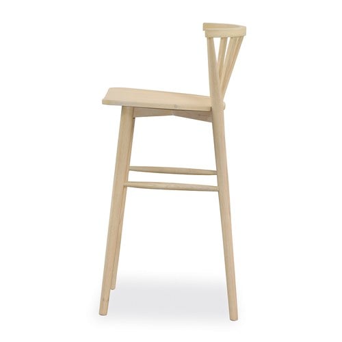 丹麥Tolv Requin 鏤空椅背吧台椅 (橡木)