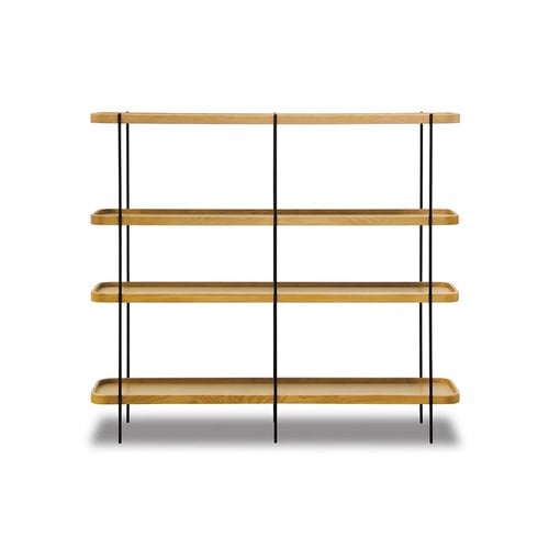 丹麥Tolv Humla 立體邊緣多層置物展架 (橡木、高135 公分)