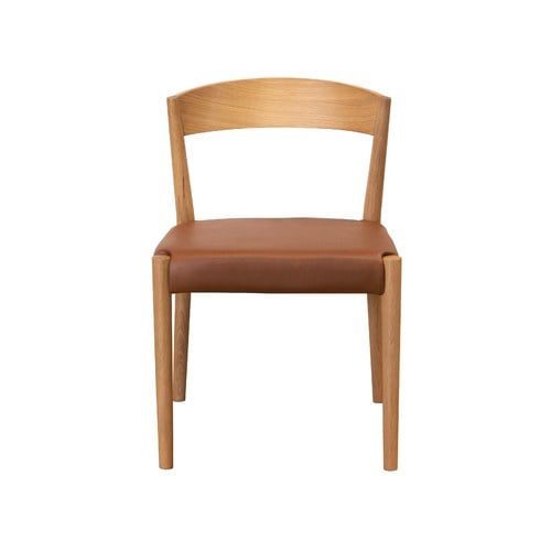 丹麥Tolv 一字靠背單椅 (皮革/棕)