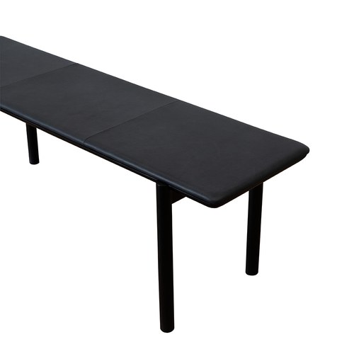 丹麥Tolv Folk北歐森林皮革長凳 (黑)