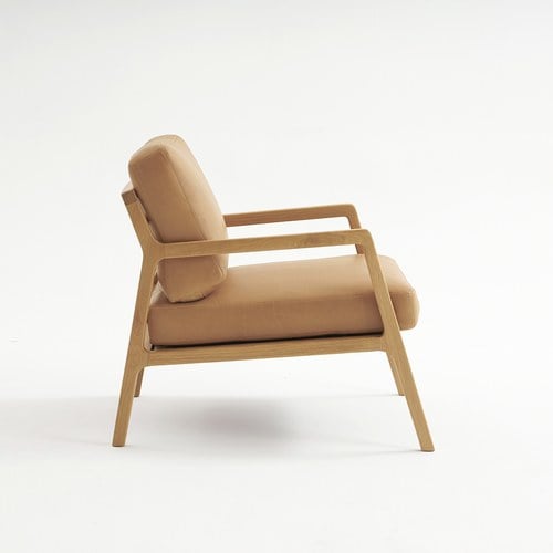 丹麥Tolv 斜背皮革休閒椅 (焦糖)