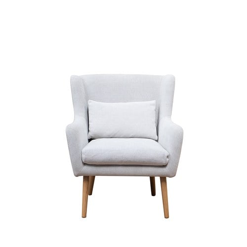 丹麥Tolv 北歐優雅扶手單人沙發 (米白)