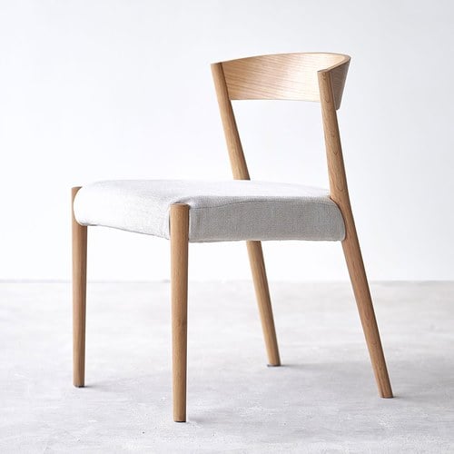 丹麥Tolv 一字靠背單椅 (布面/混麻灰)