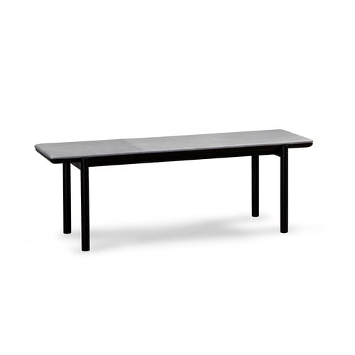 丹麥Tolv Folk北歐森林皮革長凳(鐵灰/140公分)