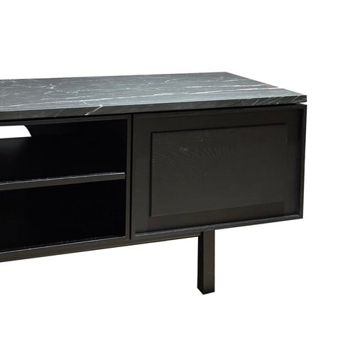 丹麥Tolv Yorke 黑色大理石電視櫃(200公分)