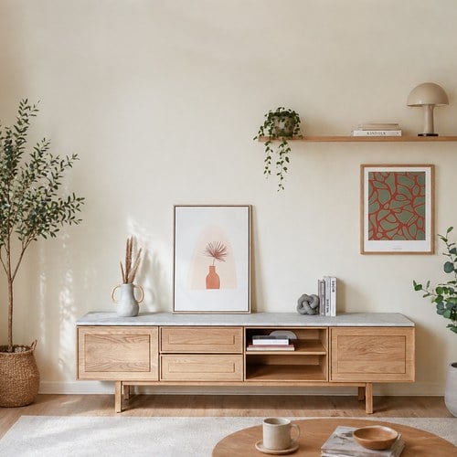 丹麥Tolv Yorke 白色大理石電視櫃(200公分)