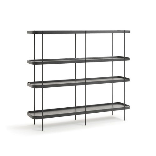 丹麥Tolv Humla 立體邊緣多層置物展架 (黑色、高135 公分)