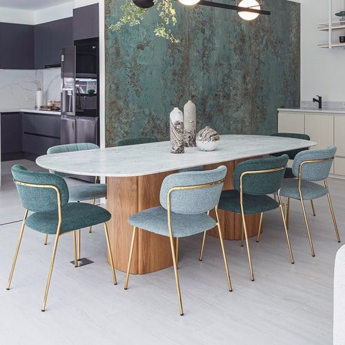 丹麥Tolv Tathra塔拉大理石長桌 (橡木、240公分)