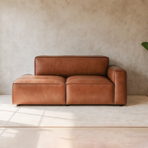丹麥Tolv Baker積木皮革沙發 (焦糖色)