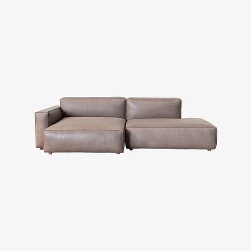 丹麥Tolv Baker積木皮革沙發 (左向、深褐色)