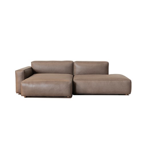 丹麥Tolv Baker積木皮革沙發 (左向、深褐色)