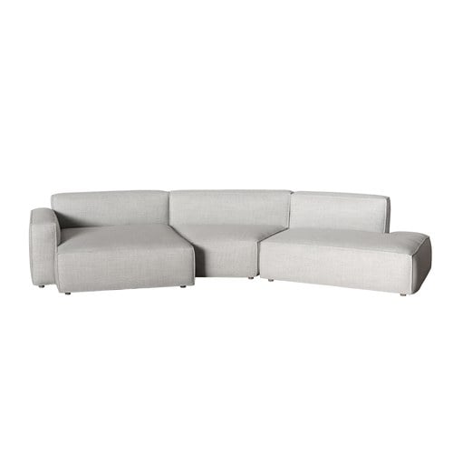 丹麥Tolv Baker積木布面沙發 (左向海灣型、混麻灰)