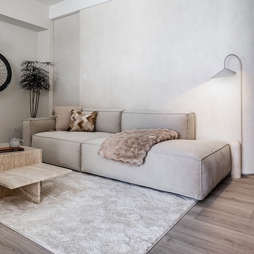 丹麥Tolv Baker積木布面沙發 (一字、米色貓抓布)