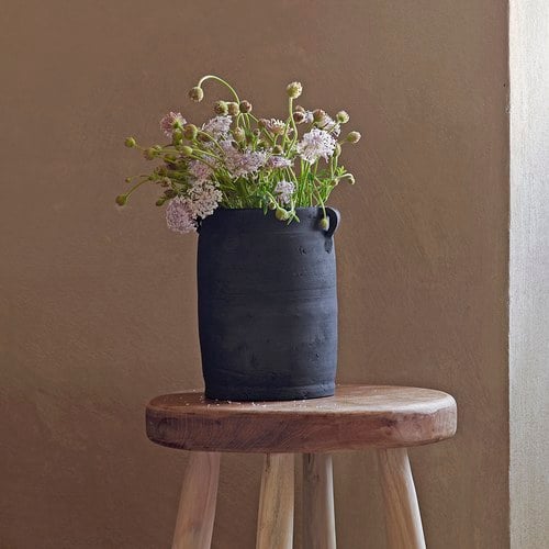 丹麥Tine K Home 煤炭黑復古直筒花器