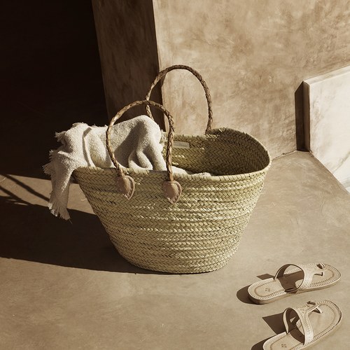 丹麥Tine K Home 棕梠葉編織提籃
