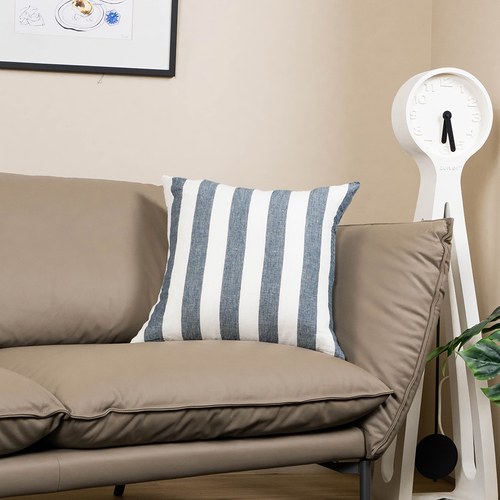 丹麥tineKhome 簡約條紋方形靠枕 (洋藍、長50公分)