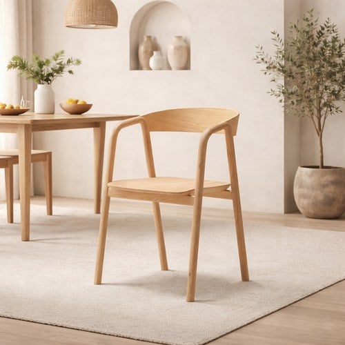 丹麥 Tolv Inlay圓柔扶手單椅 (橡木)