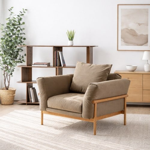 丹麥Tolv Timm提姆單人沙發(土棕貓抓布)