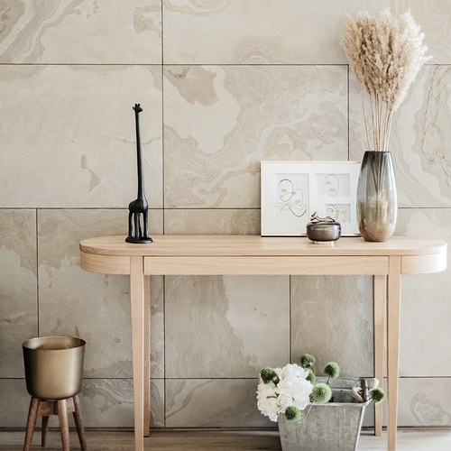 波蘭Sits 收納款橡木橢圓形邊桌