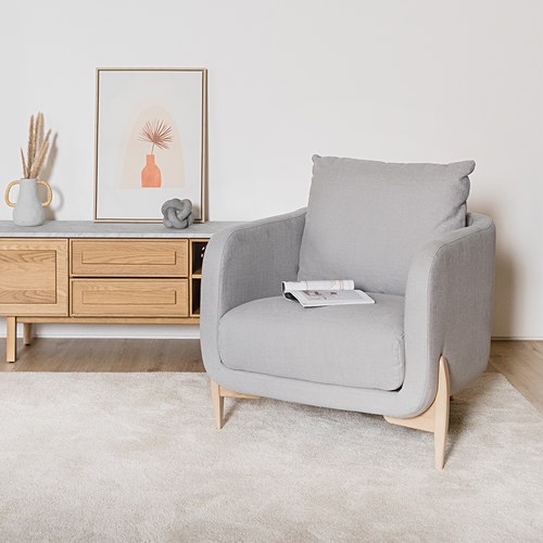 波蘭Sits Jenny棉花糖單人沙發(灰米)