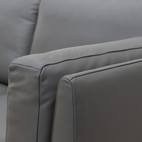 波蘭 Sits Sigge派皮酥塔皮革四人沙發 (鐵灰)