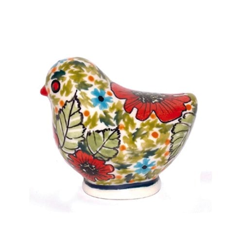 波蘭 Zaklady 紅花園小雞陶瓷擺飾