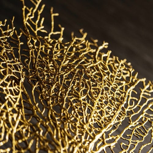 美國MichaelAram 擬真扇狀珊瑚雕塑擺飾 (金)
