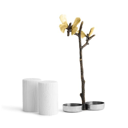 美國Michael Aram 銀杏蝴蝶翅膀椒鹽罐