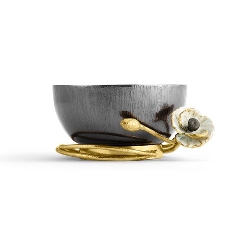 美國Michael Aram 瀲灩銀蓮花點心碗