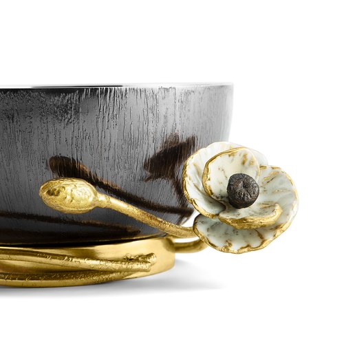 美國Michael Aram 瀲灩銀蓮花點心碗