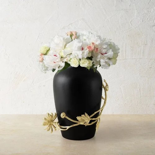 美國Michael Aram 黑金大理花中型花器