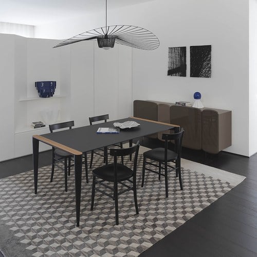 義大利HORM BOLERO奈米錐形腳餐桌 (黑)