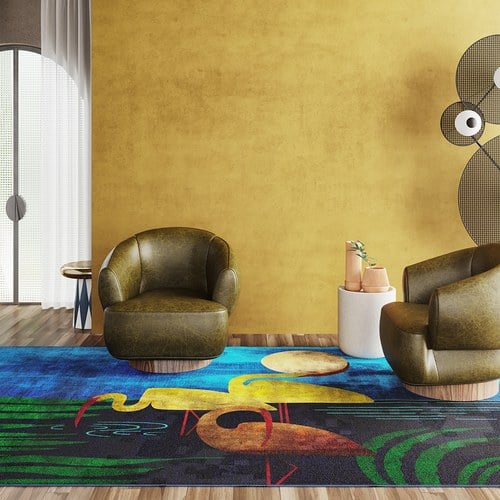 印克Inkiostro Bianco 藝術家訂製地毯 (夜幕池塘)