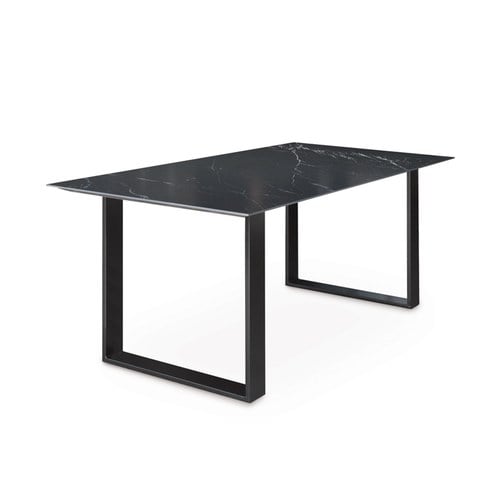 義大利OliverB HUB雅士陶瓷餐桌 (曜黑、長160公分)