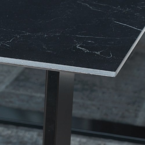 義大利OliverB HUB雅士陶瓷餐桌 (曜黑、長160公分)