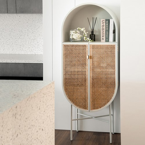 荷蘭HkLiving RETRO橢圓半開放式高櫃(灰綠)