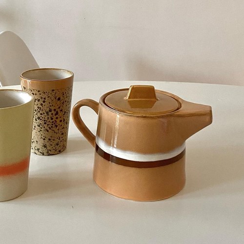 荷蘭 HkLiving 70年代寫意復古茶壺 (棕)