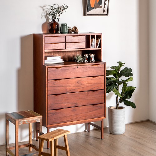 荷蘭HkLiving 復古微文青儲藏高櫃 (原木)