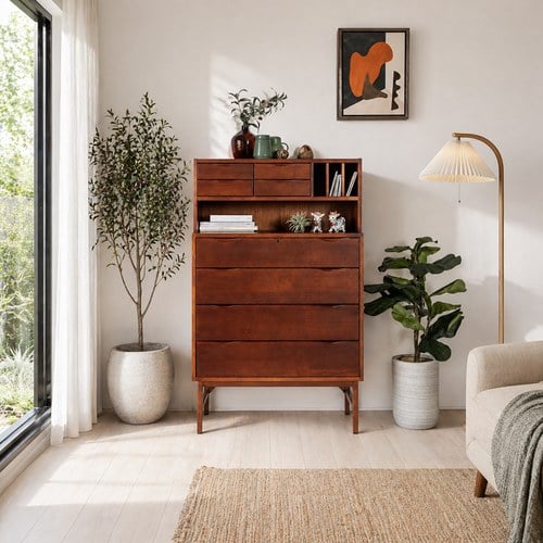 荷蘭HkLiving 復古微文青儲藏高櫃 (原木)