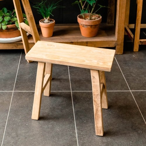 荷蘭RawMaterials 歐式休閒木椅凳 (長35公分)