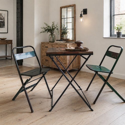 荷蘭RawMaterials 工業風摺疊鐵椅