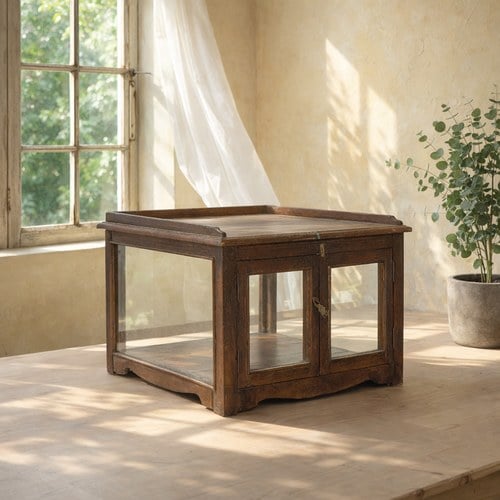 荷蘭RawMaterials 邊框柚木雙門展示櫃