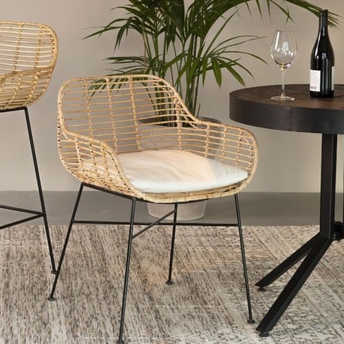 荷蘭Zuiver 天然藤編休閒扶手椅