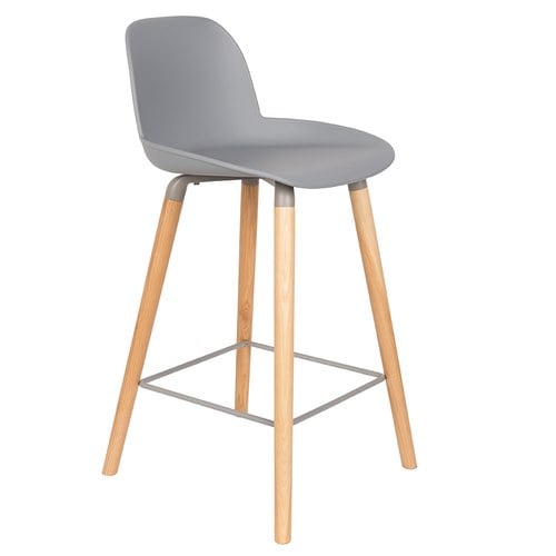 荷蘭Zuiver 艾伯特簡約弧形中島椅 (淺灰)