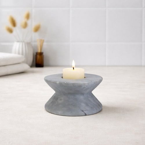 泰國DesignersField 灰色沙漏型燭台