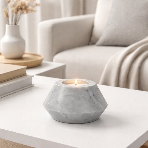 泰國DesignersField 淺灰色大理石燭台