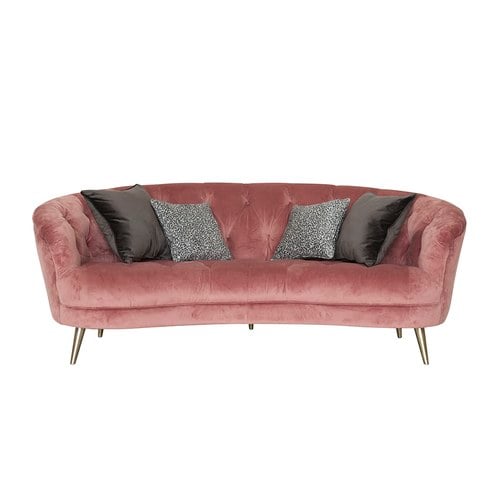 英國Alexander&James 英倫古典圓弧三人沙發 (薔薇粉)