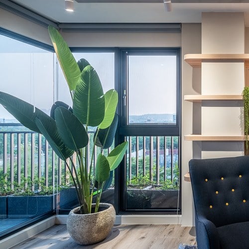 荷蘭Emerald人造植栽 天堂鳥綠葉叢 (高230公分)